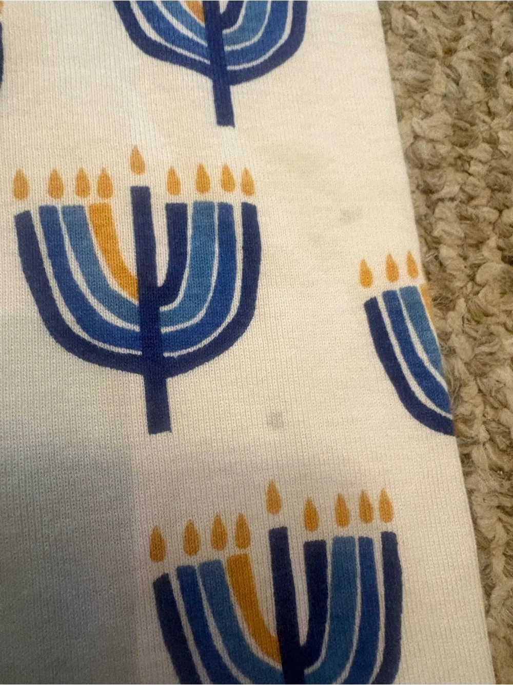 Hanna Andersson Menorah Pattern Pajama Set, Size 5